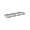 Bruynzeel Pinto Composiet wastafel 120x8x46cm 120x46 cm twee kraangaten dubbele kom wit GA12216 Bruynzeel Pinto Composiet wastafel 120x8x46cm 120x46 cm twee kraangaten dubbele kom wit GA12216