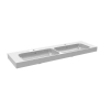 Bruynzeel Pinto Composiet wastafel 150x8x46cm 150x46 cm twee kraangaten dubbele kom wit GA12217 Bruynzeel Pinto Composiet wastafel 150x8x46cm 150x46 cm twee kraangaten dubbele kom wit GA12217