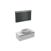 Bruynzeel Giro Set de meuble salle de bain 100cm lavabo miroir et éclairage LED blanc brillant GA10762 Bruynzeel Giro Set de meuble salle de bain 100cm lavabo miroir et éclairage LED blanc brillant GA10762