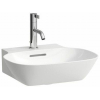 Laufen INO lave-mains 41x45x12cm 1 trou de robinetterie avec trop-plein SaphirKeramik blanc SW28279