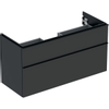 Geberit ICon onderkast wastafel - 2 lade - 118x47.6cm - softclose - mat lava (grijs) SW637561