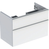 Geberit ICon onderkast wastafel - 2 lade - 89x47.6cm - softclose - wit chroom SW637535