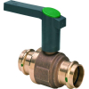Viega Easytop Robinet à boisseau sphérique SC DN15 PN16 avec embouts à sertir bronze 7541587