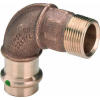 Viega Sanpress Bocht SC 90° verlopend buitendraad 12x3/8 brons 7541328 Viega Sanpress Bocht SC 90° verlopend buitendraad 12x3/8 brons 7541328