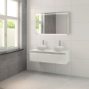 Bruynzeel Giro badmeubelset dubbel 120x49x46cm met spiegel bovenblad mat wit SW65479 Bruynzeel Giro badmeubelset dubbel 120x49x46cm met spiegel bovenblad mat wit SW65479