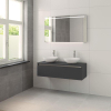 Bruynzeel Giro badmeubelset dubbel 120x49x46cm met spiegel bovenblad grafiet SW65483 Bruynzeel Giro badmeubelset dubbel 120x49x46cm met spiegel bovenblad grafiet SW65483