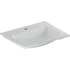 Geberit ICon meubelwastafel - 60x48x13cm - 1 wasbak - 1 kraangat Midden - zonder overloopgat - keramiek - glans wit SW547003