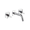 AXOR Citterio M afbouwdeel voor 2 gats wandkraan inclusief rozetten en stergrepen 16cm met afvoerplug 50001 chroom 0605578 AXOR Citterio M afbouwdeel voor 2 gats wandkraan inclusief rozetten en stergrepen 16cm met afvoerplug 50001 chroom 0605578