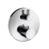 AXOR Uno jeu de finition couleur pour thermostatique encastré avec robinet d'arrêt avec inverseur 0457132