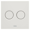 Wisa Luga plaque de commande plastique pneumatique 16x16cm avec double chasse pour élément WC XS blanc 0701540