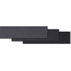 Ceralto Tavola Stone Stroken - 14.7x59.7cm - 12.0mm - gerectificeerd - Koel zwart SW393732