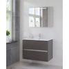 Bruynzeel Miko badmeubelset 91x66x51cm met spiegel grafiet SW20732 Bruynzeel Miko badmeubelset 91x66x51cm met spiegel grafiet SW20732