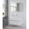 Bruynzeel Miko badmeubelset 101x66x51cm met spiegelkast mat wit SW20726 Bruynzeel Miko badmeubelset 101x66x51cm met spiegelkast mat wit SW20726