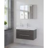 Bruynzeel Bando badmeubelset 90x55x45cm met spiegel aluminium greeplijst grafiet GA79375 Bruynzeel Bando badmeubelset 90x55x45cm met spiegel aluminium greeplijst grafiet GA79375