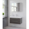 Bruynzeel Bando badmeubelset 90x55x45cm met spiegelkast aluminium greeplijst grafiet GA70922 Bruynzeel Bando badmeubelset 90x55x45cm met spiegelkast aluminium greeplijst grafiet GA70922