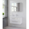 Bruynzeel Bando badmeubelset 90x55x45cm met spiegelkast aluminium greeplijst glans wit GA70979 Bruynzeel Bando badmeubelset 90x55x45cm met spiegelkast aluminium greeplijst glans wit GA70979