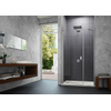 Huppe Design pure nis draaideur 100x190cm met segment matzilver antiplaque glas GA85689 Huppe Design pure nis draaideur 100x190cm met segment matzilver antiplaque glas GA85689