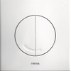 Wisa Argos plaque de commande carrée plastique 16x16cm double chasse DF blanc 0704409