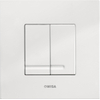 Wisa Delos Panneau de commande - carré - 16x16x1 - double chasse - plastique - blanc 0770452