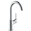 Hansgrohe Robinet de lavabo Talis - 21 cm - bec haut - bec pivotant - vidage à bouton-poussoir - chrome 0450945