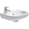 Duravit D-code Fontein - 36x27 cm - met kraangat links - met overloop - wit 0296238