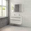 Bruynzeel Pinto badmeubelset 100x65.3x46cm spiegelkast dubbele kom glans wit SW63491 Bruynzeel Pinto badmeubelset 100x65.3x46cm spiegelkast dubbele kom glans wit SW63491