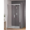 Kinedo Kinespace nis schuifdeur 160x201cm m vast paneel links chroom profiel helder glas SW66404 Kinedo Kinespace nis schuifdeur 160x201cm m vast paneel links chroom profiel helder glas SW66404