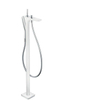 Hansgrohe PuraVida afbouwdeel voor staande badkraan met omstel voor plaatsing naast bad wit chroom 0451073 Hansgrohe PuraVida afbouwdeel voor staande badkraan met omstel voor plaatsing naast bad wit chroom 0451073