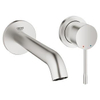 Grohe Essence new m size afdekset 2 gats wand wastafelkraan uitloop183 supersteel SW73261 Grohe Essence new m size afdekset 2 gats wand wastafelkraan uitloop183 supersteel SW73261