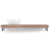 Looox Wooden collection solo wooden base shelf 120cmhanddoekhouders rvs eiken geborsteld rvs SW73141 Looox Wooden collection solo wooden base shelf 120cmhanddoekhouders rvs eiken geborsteld rvs SW73141
