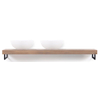 Looox Wooden collection solo wooden base shelf 160cmhanddoekhouders zwart eiken mat zwart SW73144 Looox Wooden collection solo wooden base shelf 160cmhanddoekhouders zwart eiken mat zwart SW73144