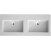 Bruynzeel Matera Wastafel 120x1.5x50cm zonder kraangaten dubbele kom Composiet mat wit SW65558 Bruynzeel Matera Wastafel 120x1.5x50cm zonder kraangaten dubbele kom Composiet mat wit SW65558
