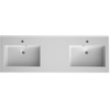 Bruynzeel Matera Wastafel 150x1.5x50cm twee kraangaten dubbele kom Composiet met mat wit SW65561 Bruynzeel Matera Wastafel 150x1.5x50cm twee kraangaten dubbele kom Composiet met mat wit SW65561