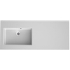 Bruynzeel Matera Wastafel 120x1.5x50cm 1 kraangat kom links Composiet mat wit SW65685 Bruynzeel Matera Wastafel 120x1.5x50cm 1 kraangat kom links Composiet mat wit SW65685