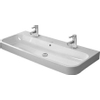 Duravit Happy d.2 wastafel 120x50.5cm 2 kraangat met overloop wit SW88241 Duravit Happy d.2 wastafel 120x50.5cm 2 kraangat met overloop wit SW88241