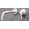 vtwonen Curve Set de finition pour robinet de lavabo mural bec 20cm avec rosaces Powder white SW374039 vtwonen Curve Set de finition pour robinet de lavabo mural bec 20cm avec rosaces Powder white SW374039