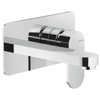 Royal Plaza Olger Robinet lavabo encastrable mural bec 17cm plaque chrome SW96694 Royal Plaza Olger Robinet lavabo encastrable mural bec 17cm plaque chrome SW96694