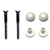 Vis de fixation De Beer pour WC au sol – kit de fixation 6x60, inox, blanc GA40934