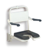 Handicare Linido siège de douche avec assise et accoudoirs inox revêtu blanc GA47687