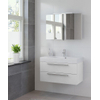 Bruynzeel Bando badmeubelset 90x55x45cm met spiegelkast aluminium greeplijst mat wit GA11723 Bruynzeel Bando badmeubelset 90x55x45cm met spiegelkast aluminium greeplijst mat wit GA11723