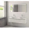 Bruynzeel Giro badmeubelset dubbel 150x49x46cm met spiegel bovenblad glans wit GA11057 Bruynzeel Giro badmeubelset dubbel 150x49x46cm met spiegel bovenblad glans wit GA11057