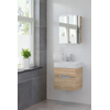 Bruynzeel Mino badmeubelset 50x56x38cm met spiegelkast bardolino GA10118 Bruynzeel Mino badmeubelset 50x56x38cm met spiegelkast bardolino GA10118