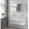 Bruynzeel Palitano badmeubelset 120x56.5x46cm spiegelkast dubbele kom glans wit GA10406 Bruynzeel Palitano badmeubelset 120x56.5x46cm spiegelkast dubbele kom glans wit GA10406