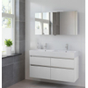 Bruynzeel Passo badmeubelset 120x69.8x46cm spiegelkast dubbele kom mat wit GA12133 Bruynzeel Passo badmeubelset 120x69.8x46cm spiegelkast dubbele kom mat wit GA12133