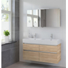 Bruynzeel Passo badmeubelset 120x69.8x46cm spiegelkast dubbele kom bardolino GA12157 Bruynzeel Passo badmeubelset 120x69.8x46cm spiegelkast dubbele kom bardolino GA12157