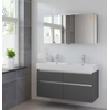 Bruynzeel Passo badmeubelset 120x69.8x46cm spiegelkast dubbele kom grafiet GA12134 Bruynzeel Passo badmeubelset 120x69.8x46cm spiegelkast dubbele kom grafiet GA12134