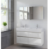 Bruynzeel Passo badmeubelset 120x69.8x46cm spiegelkast dubbele kom glans wit GA12144 Bruynzeel Passo badmeubelset 120x69.8x46cm spiegelkast dubbele kom glans wit GA12144