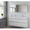 Bruynzeel Passo badmeubelset 150x69.8x46cm spiegelkast dubbele kom mat wit GA12171 Bruynzeel Passo badmeubelset 150x69.8x46cm spiegelkast dubbele kom mat wit GA12171