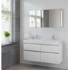 Bruynzeel Pinto badmeubelset 120x65.3x46cm spiegel dubbele kom mat wit GA12379 Bruynzeel Pinto badmeubelset 120x65.3x46cm spiegel dubbele kom mat wit GA12379