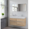Bruynzeel Pinto badmeubelset 120x65.3x46cm spiegel dubbele kom bardolino GA12385 Bruynzeel Pinto badmeubelset 120x65.3x46cm spiegel dubbele kom bardolino GA12385